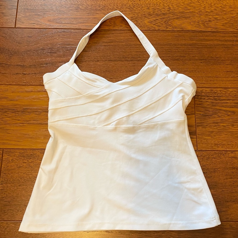 NWOT Eliza Audley Halter Tennis Top